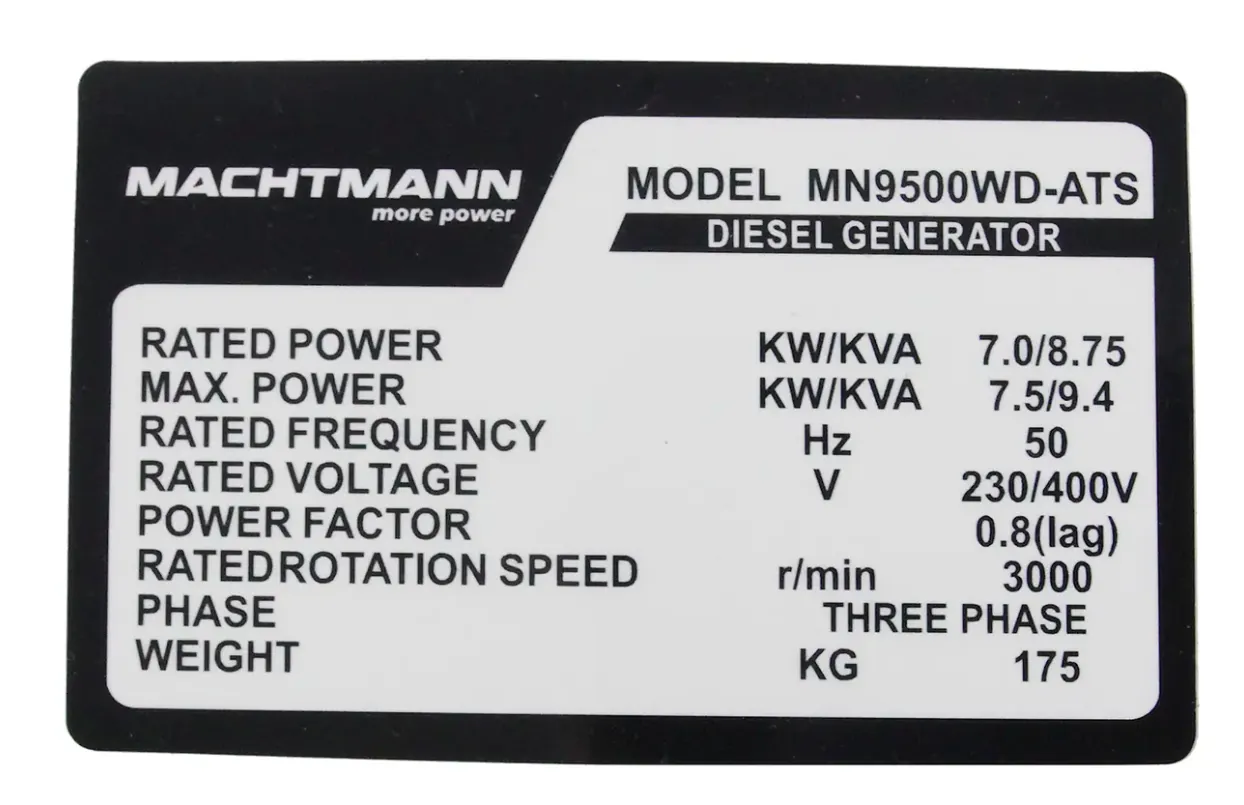 Agregat prądotwórczy diesel Machtmann